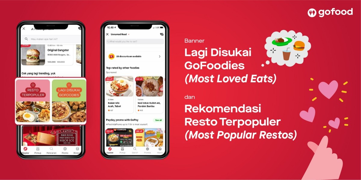 Banner Rekomendasi Resto Terpopuler Most Popular Restos dan Lagi Disukai GoFoodies Most Loved Eats