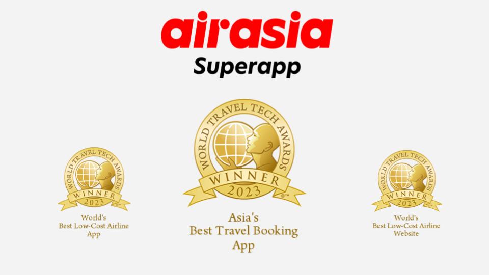 Foto 2 airasia Superapp Menangkan Kategori Aplikasi Pemesanan Perjalanan Terbaik di Asia pada World Travel Tech Awards 2023